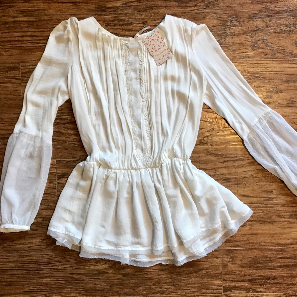 Free People White Blouse